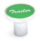 Air Brake Trailer Knob Screw-on Chrome Body Green Aluminum Sticker UP#23019