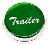 Air Brake Knob Pin Mount Trailer Green Glossy Chrome Knob 1 1/2" Tall UP#23344