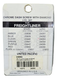 Dash Screws for Freightliner Clear Jewel Chrome 1 1/2" Tall UP#24053 Set of 2