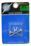 UP Dash Screws for Freightliner Purple Jewel Chrome 1 1/2" Tall #24055 Set of 2