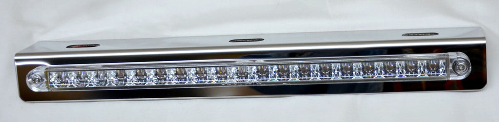 Stop Tail Turn 19 Red LED Light Bar Clear Lens Stainless Bracket UP#37927 Pair